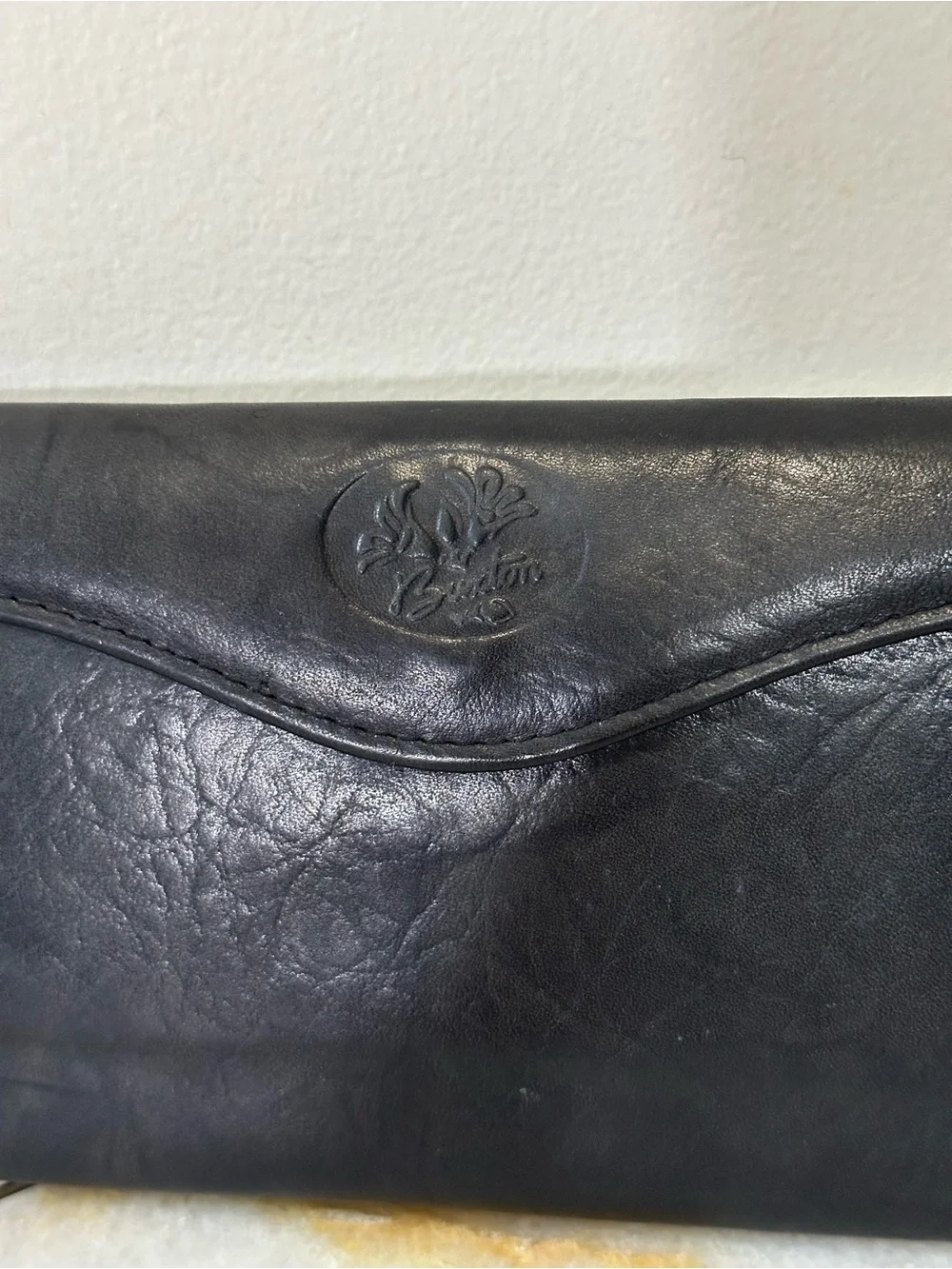 Buxton Women’s Heiress Organizer Clutch Wallet Cowhide Leather Black Cardholder